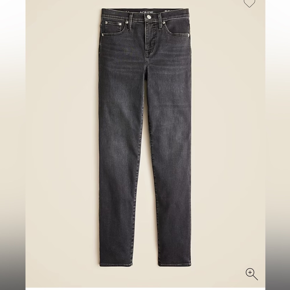 J. Crew Black Denim 9” straight leg jeans